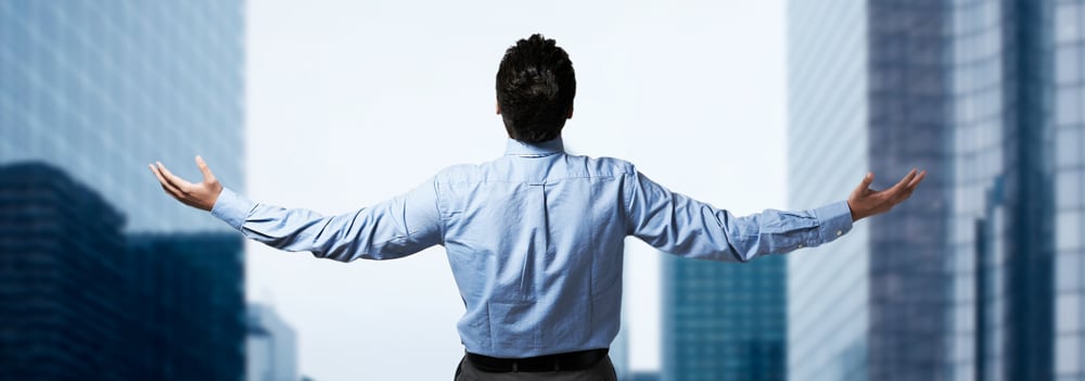 man raising both hands height lengthening new cosmetic surgery option
